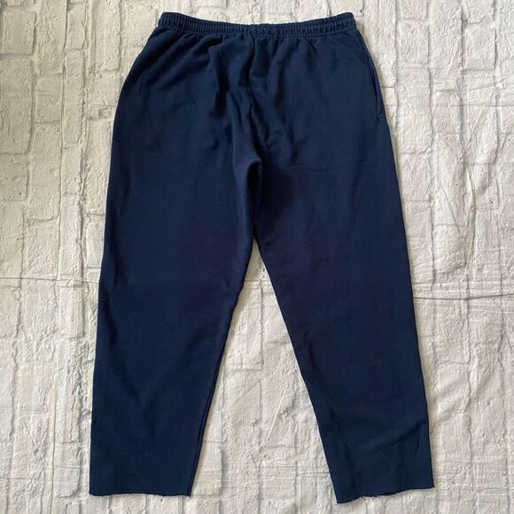Athletic Works men XL pull on cuts off sweatpants w/drawstring navy blue - Picture 9 of 9